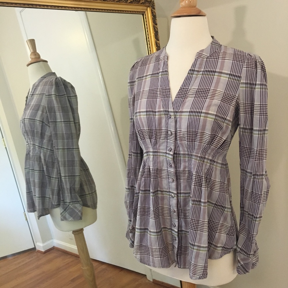 Urban Outfitters Plaid Button Down Tunic